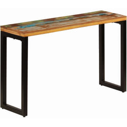 Tavolo Consolle, Tavolo da ingresso 120x35x76 cm in Massello di Recupero e Acciaio Vidaxl