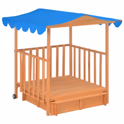 Casetta dei Giochi con Sabbiera in Legno di Abete Blu UV50cod mxl 103399 - Vista aggiuntiva 3