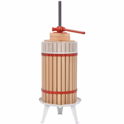 Questa pressa per frutta e vino, di facile utilizzo, vi consente di spremere i vostri succhi per vino e sidro senza alcuno sf ...