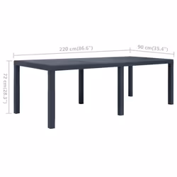 VidaXL 45608 tavolo da esterno Antracite - Vista aggiuntiva 5
