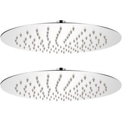 Vidaxl - Soffione per Doccia a Pioggia 2pz Acciaio Inossidabile ø 25 cm 30312