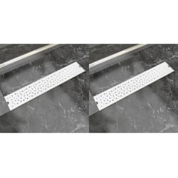 ScaricDoccia Lineari 2pz Design Bolle 530x140mm Acciaio Inox Vidaxl 72537