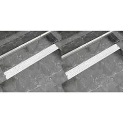 Scarico Doccia Lineare 2 pz Design Bolle 930x140mm Acciaio Inox Vidaxl 12970