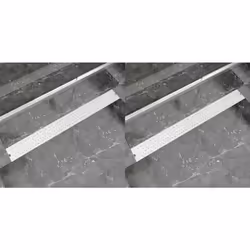 Questa canaletta di drenaggio per doccia ha un design moderno ed elegante, e aggiungerà un tocco di stile a qualsiasi bagno.  ...