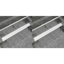 Scarico Doccia Lineare 2pz Design Bolle 1030x140mm Acciaio Inox Vidaxl 28889