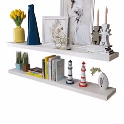 vidaXL Mensole a Parete 4 pz Bianco 120 cm - Vista aggiuntiva 3