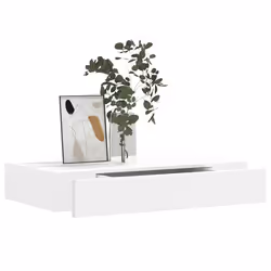 vidaXL Mensole con Cassetti 2 pz Bianco 48 cm - Vista aggiuntiva 3