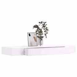 vidaXL Mensole con Cassetti 2 pz Bianco 80 cm - Vista aggiuntiva 3
