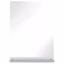 vidaXL Specchio da Parete con Mensola 40x60 cm in Vetro Temperato - Vista aggiuntiva 3