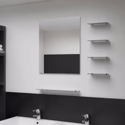 Il nostro specchio da parete con mensole è arricchito da un design elegante. Sarà un'aggiunta pratica e decorativa al vostro  ...