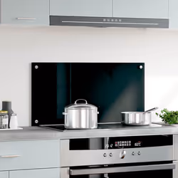 Paraschizzi per Cucina Nero 80x40 cm in Vetro Temperatocod mxl 97071 - Vista aggiuntiva 2