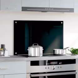 Paraschizzi per Cucina Nero 80x50 cm in Vetro Temperatocod mxl 78921 - Vista aggiuntiva 2