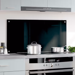 Paraschizzi per Cucina Nero 100x50 cm in Vetro Temperatocod mxl 73191 - Vista aggiuntiva 2