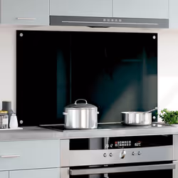 Paraschizzi per Cucina Nero 100x60 cm in Vetro Temperatocod mxl 97353 - Vista aggiuntiva 2