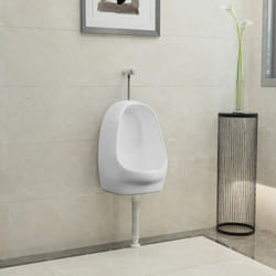 Orinatoio Sospeso con Sciacquone in Ceramica Bianco Vidaxl 17466