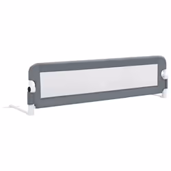 vidaXL Sponde Letto di Sicurezza Bambini Grigio 150x42cm in Poliestere - Vista aggiuntiva 2