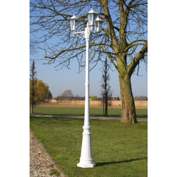 Lampione da Giardino a 3 Bracci 215 cm in Alluminio Biancocod mxl 70917