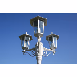 Lampione da Giardino a 3 Bracci 215 cm in Alluminio Biancocod mxl 70917 - Vista aggiuntiva 3