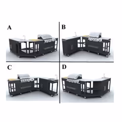 VidaXL 40428 barbecue per l'aperto e bistecchiera Zona cottura Gas Nero, Acciaio inox - Vista aggiuntiva 5