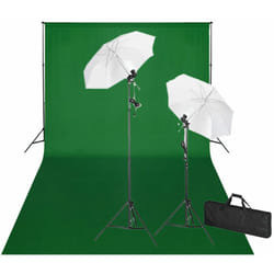 Set Studio Fotografico 600x300 cm con Luci e Borsa di Trasporto vari colori colore : verde