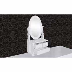 Toletta con Specchio Oscillante Ovale in MDF cod mxl 97252 - Vista aggiuntiva 2