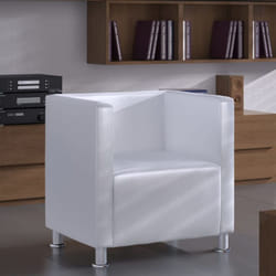 Vidaxl - Sedia Relax, Poltrona a Pozzetto Bianca in Similpelle 7741