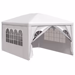 vidaXL Tenda per Feste 3x4 m Bianca - Vista aggiuntiva 2