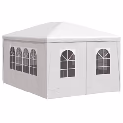 vidaXL Tenda per Feste 3x4 m Bianca - Vista aggiuntiva 3