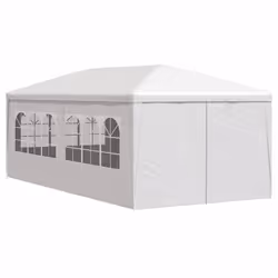 vidaXL Tenda per Feste 3x6 m Bianca - Vista aggiuntiva 3
