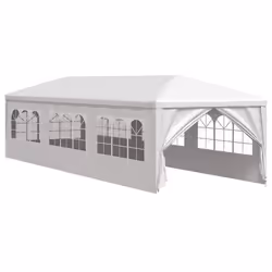 vidaXL Tenda per Feste 3x9 m Bianca - Vista aggiuntiva 2