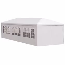 vidaXL Tenda per Feste 3x9 m Bianca - Vista aggiuntiva 3