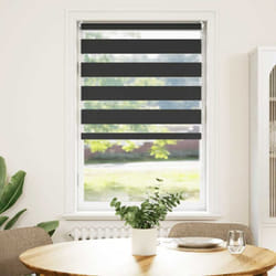 Vidaxl - Tenda a Rullo, Avvolgibile Porta Finestra giorno e notte oscurante zebra 90x150 nera 51770