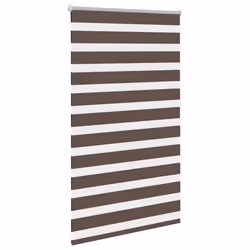 vidaXL Tenda Oscurante a Zebra 100 x 175 cm Caffè - Vista aggiuntiva 3