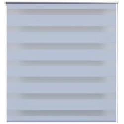 Vidaxl - Tenda a Rullo, Avvolgibile Porta Finestra giorno e notte oscurante zebra 120x175 cm bianca 84318