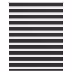 vidaXL Tenda a rullo oscurante zebra 120x175 cm nera - Vista aggiuntiva 2