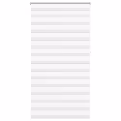 vidaXL Tenda a Rullo Oscurante Zebra 120x230 cm Bianca - Vista aggiuntiva 2