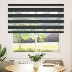 Vidaxl - Tenda a Rullo, Avvolgibile Porta Finestra giorno e notte oscurante zebra 140x175cm nera 52782