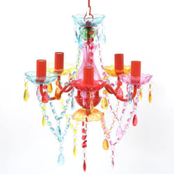 Vidaxl - Lampadario in Cristallo 5 Lampadine Multicolore 39804