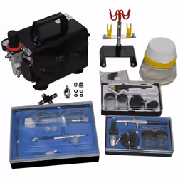 Questo set di compressori è progettato per essere utilizzato con aerografo e piccole pistole a spruzzo. Può essere utilizzato ...