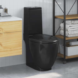 Vaso wc in Ceramica con Scarico Dietro Nero Vidaxl 44417