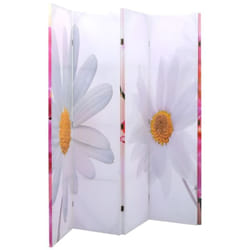 vidaXL Paravento Pieghevole 200x170 cm con Stampa Fiore