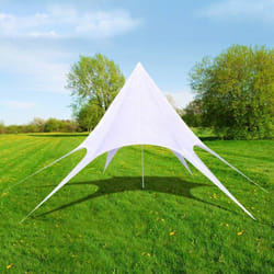 Gazebo Padiglione a Stella Esagonale da Giardino Bianco Resistente vari dimensioni dimensioni : 10 m
