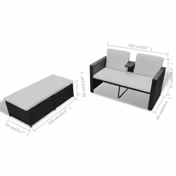 VidaXL 40737 set mobili da esterno - Vista aggiuntiva 7