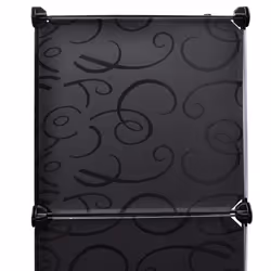 VidaXL 240497 armadio/guardaroba per camera da letto 9 ripiani Nero, Bianco - Vista aggiuntiva 4