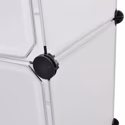 VidaXL 240498 armadio/guardaroba per camera da letto 9 ripiani Bianco - Vista aggiuntiva 4