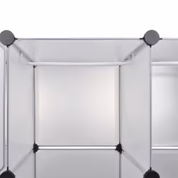 VidaXL 240502 armadio/guardaroba per camera da letto 16 ripiani Bianco - Vista aggiuntiva 4