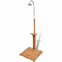 Questa doccia da giardino in legno è realizzata in legno massello e abete, entrambi caratterizzati da assoluta resistenza agl ...