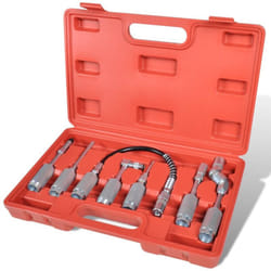 Vidaxl - Nuovo kit 7pz pistola lubrificazione con strumento adattatore e punte 90253