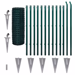 vidaXL Recinzione Europea in Acciaio 25 x 1,2 m Verde - Vista aggiuntiva 2