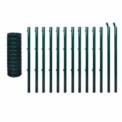 vidaXL Recinzione Europea in Acciaio 25 x 1,5 m Verde - Vista aggiuntiva 2